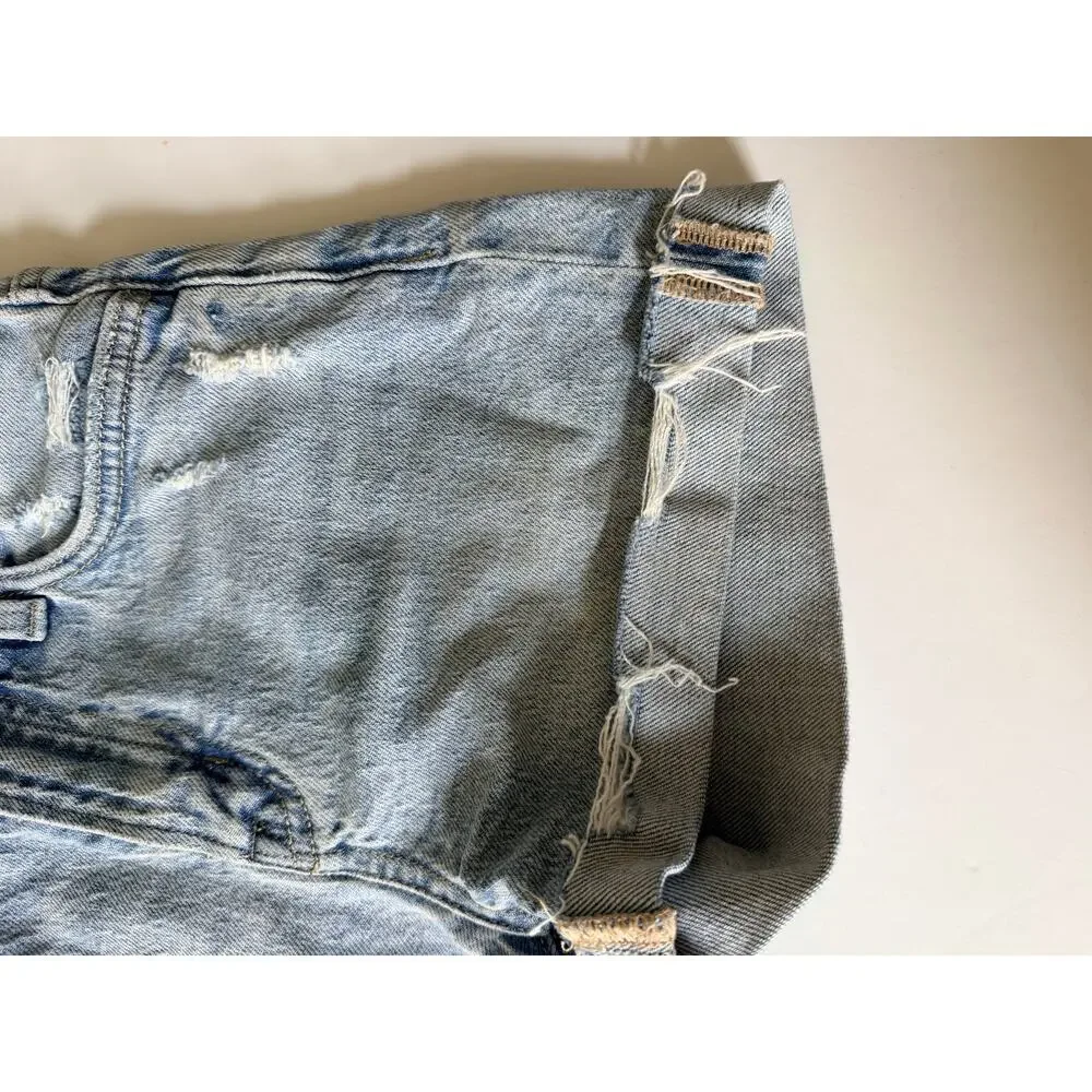 Flying Monkey Girls High Rise Stretch Denim Cuffed Shorts